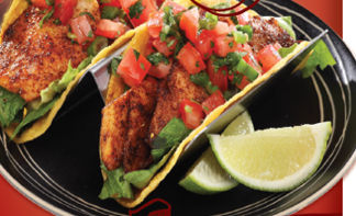 Tomato, Lime and Cilantro Fish Tacos