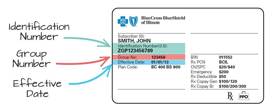 Member ID number BCBS